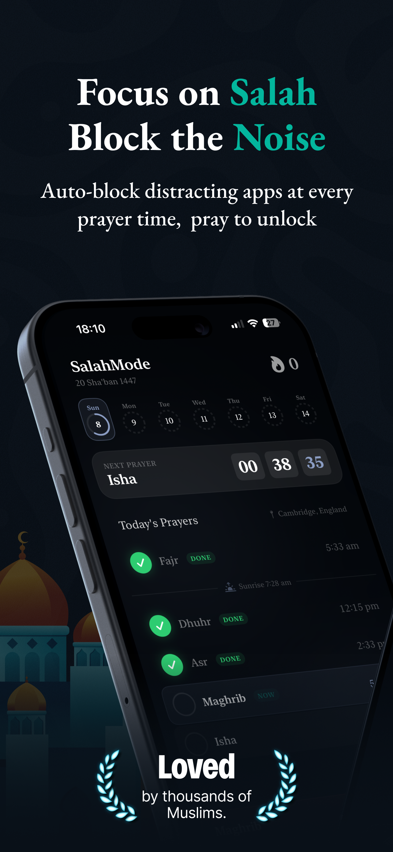 SalahMode: Muslim Prayer Focus