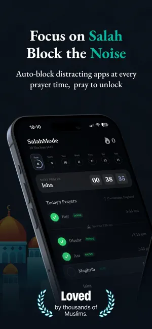 SalahMode: Muslim Prayer Focus screenshot 1