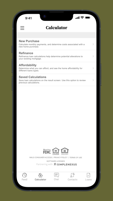 Oak Leaf Community Mortgage Screenshot