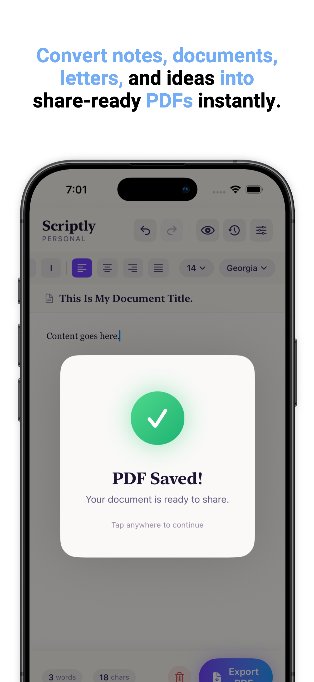 Text to PDF | Text document screenshot 6