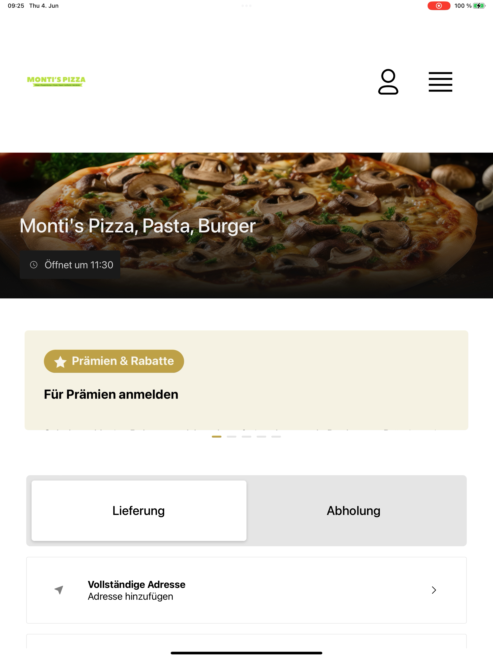 Monti's Pizza,Pasta, Burger DE screenshot 5