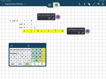 Modmath iPad screenshot