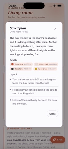 Oriora Interior iPhone screenshot