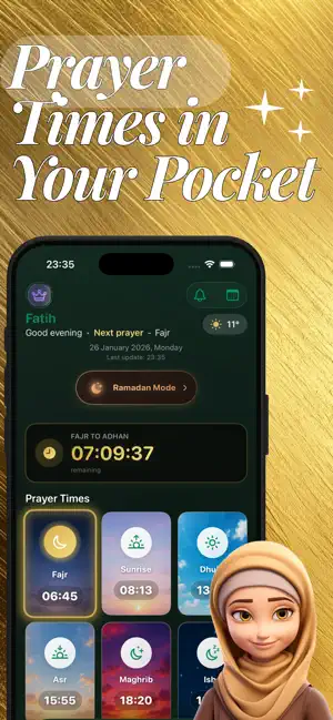 Prayer Times: Azan & Qibla screenshot 1