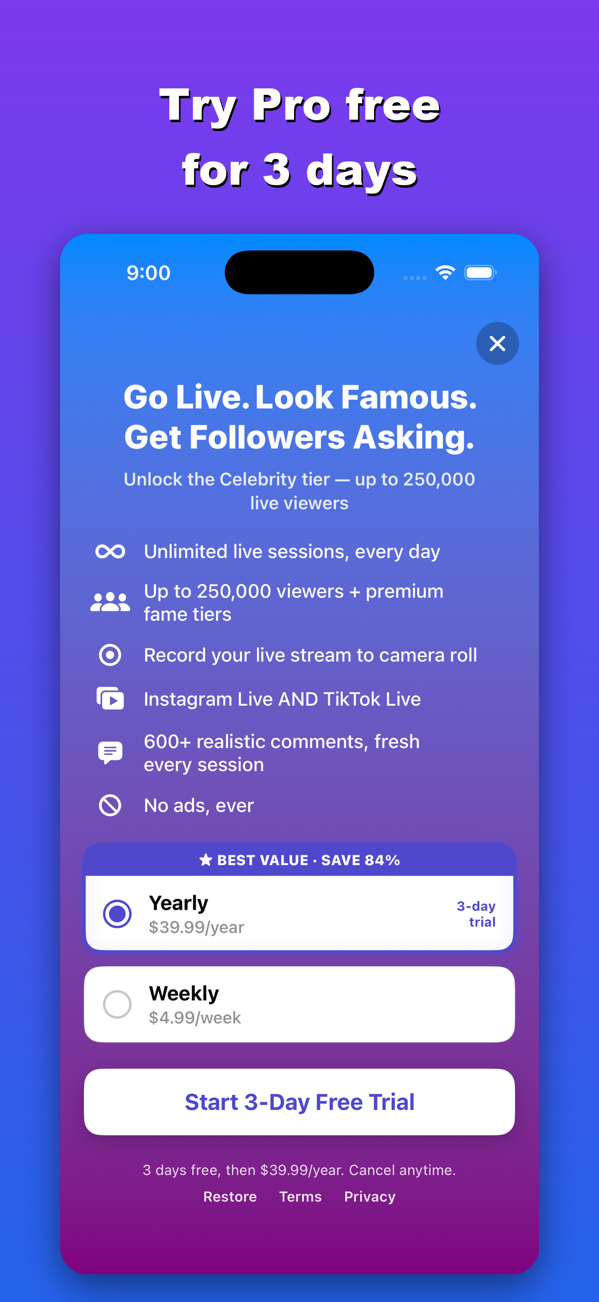 FameBoost: Fake Live & Prank screenshot 4