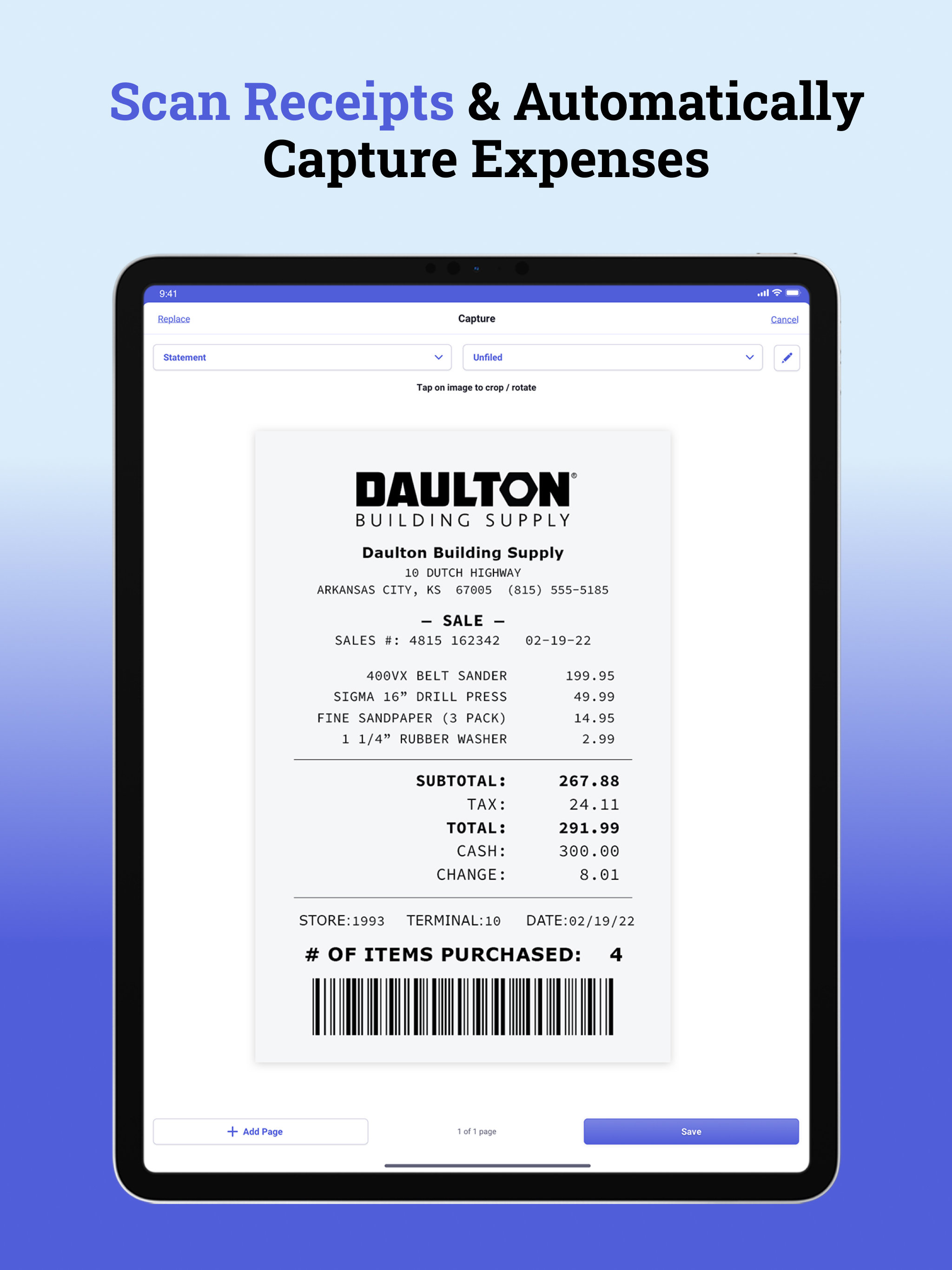 Neat: Business Receipts
