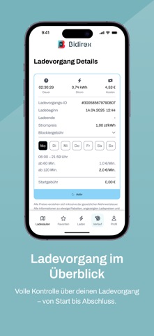 Bidirex eMobility App Screenshot 4 of 4