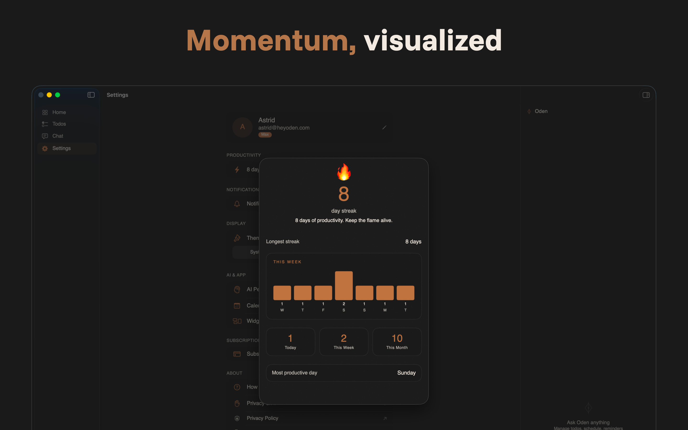 Oden — AI Todo Assistant