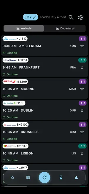 London City Airport: Flights screenshot 1