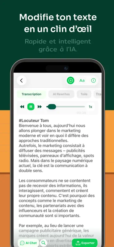 Transcripteur Audio Texte screenshot 4 of 7