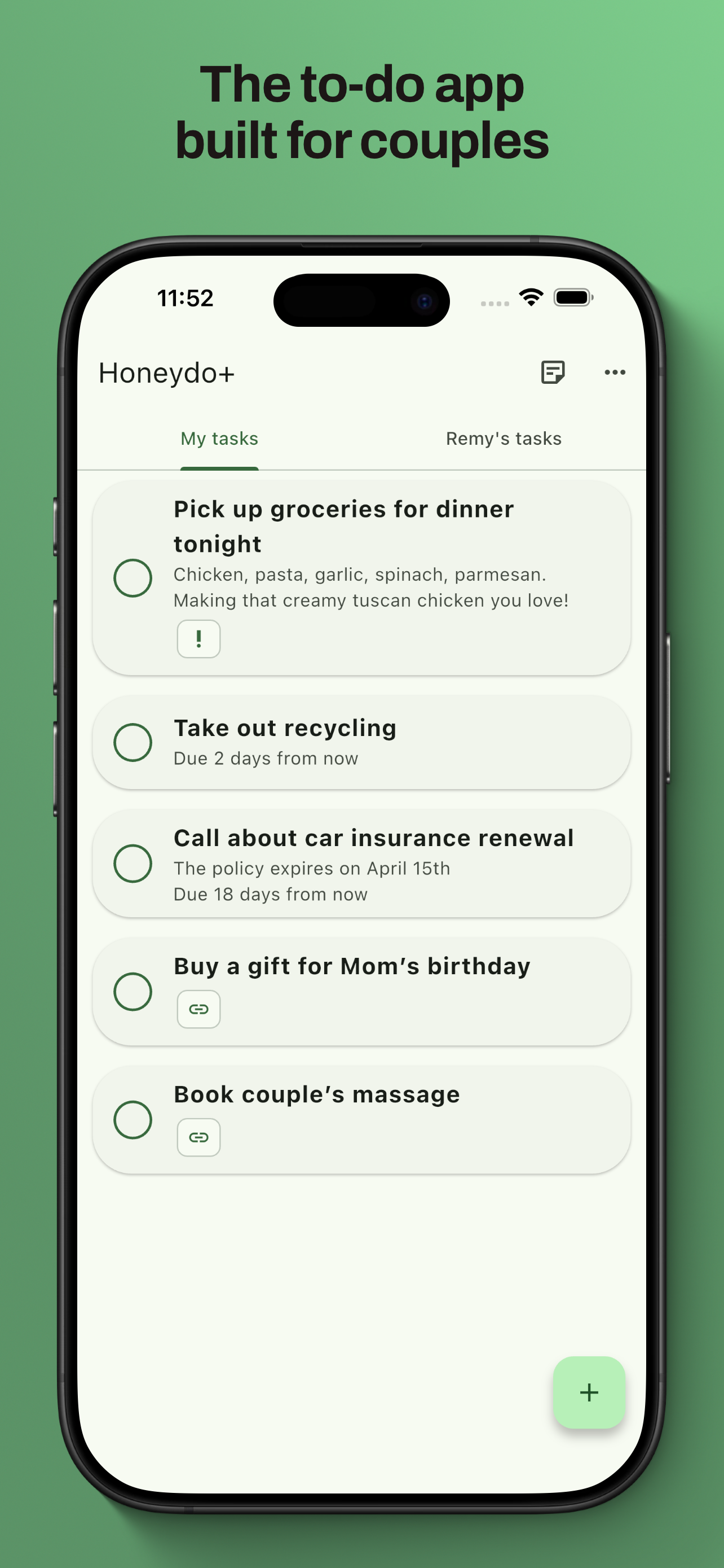 Honeydo Tasks: Couples To-Do