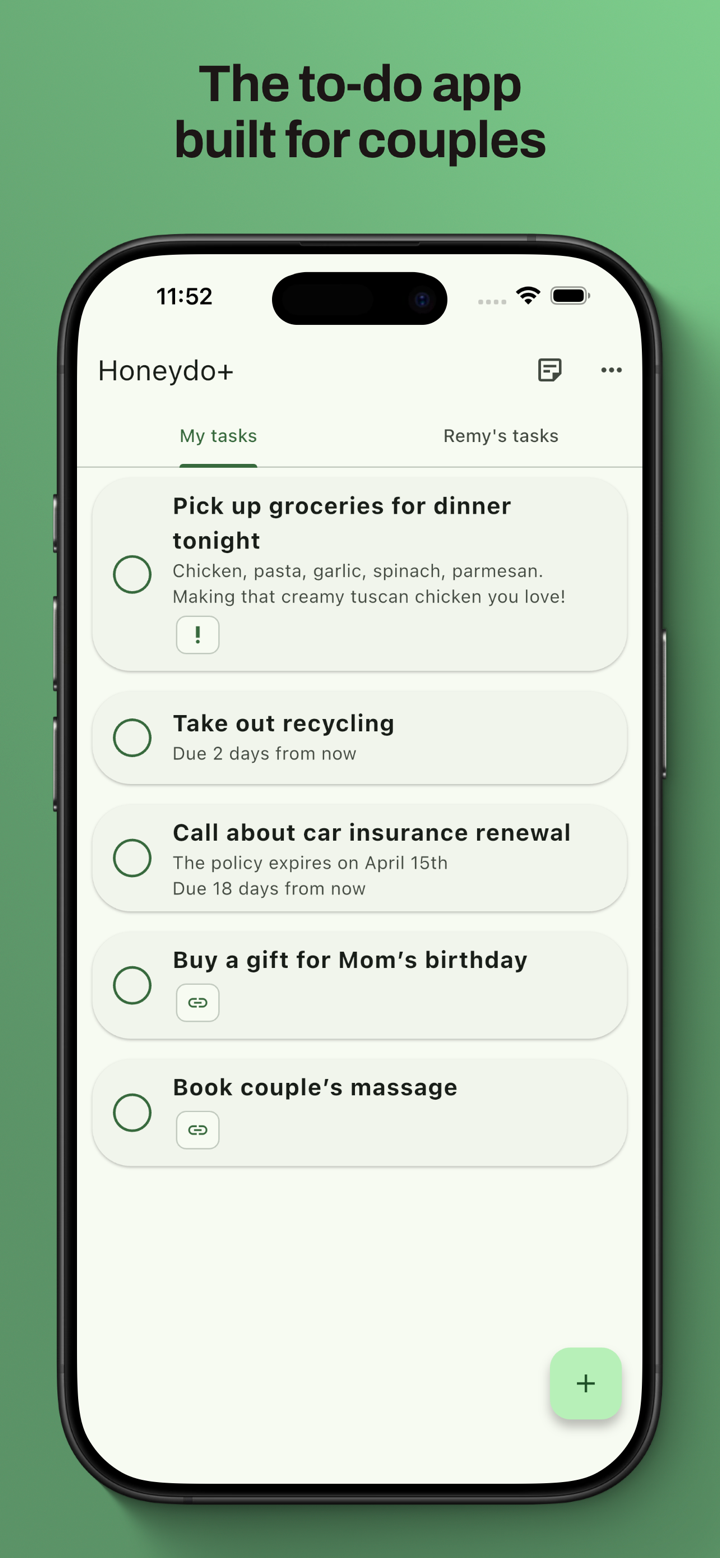 Honeydo Tasks: Couples To-Do screenshot 1