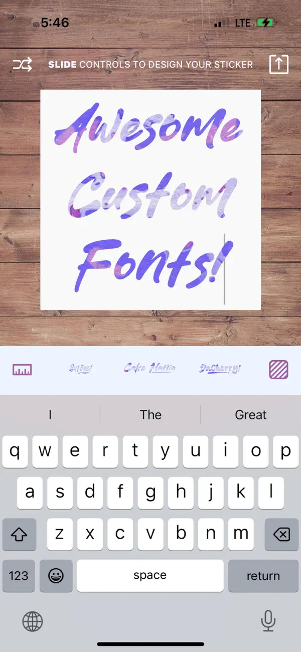 Screenshot #1 pour Flair: Color Marble Stickers