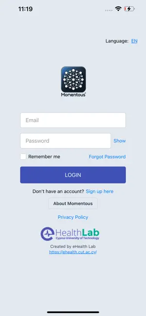 Momentous eHealth screenshot 1