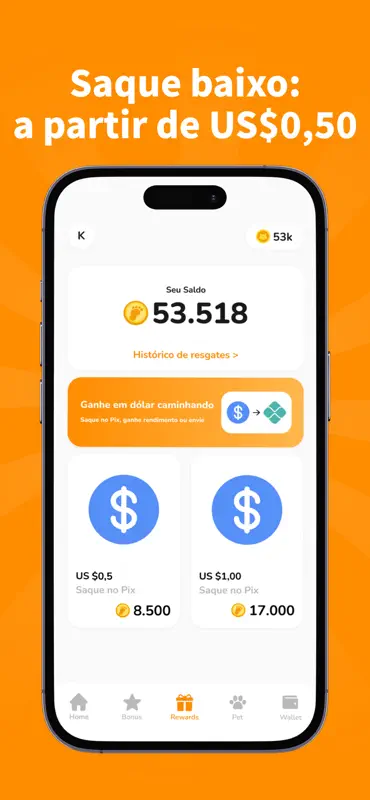 Sampo: Caminhe e Ganhe Dólar screenshot 4 of 7