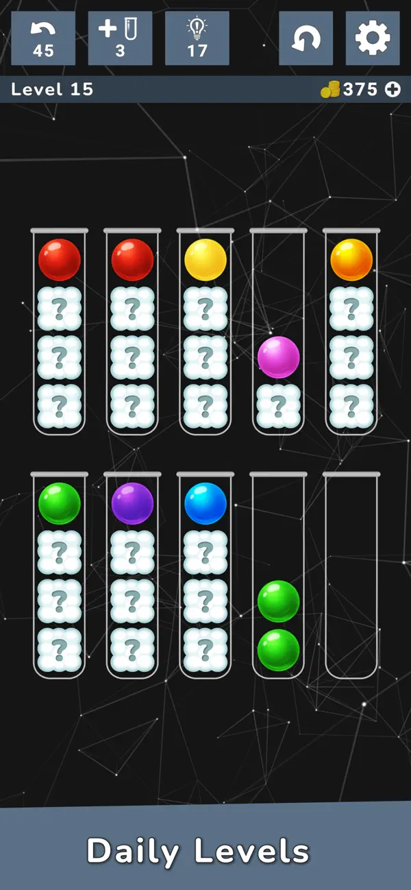 #3. Color Cascade Ball Sort Puzzle (iOS) By: Color Cascade Studios LLC