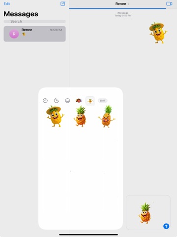 Twirling Pineapple Stickers iPad screenshot