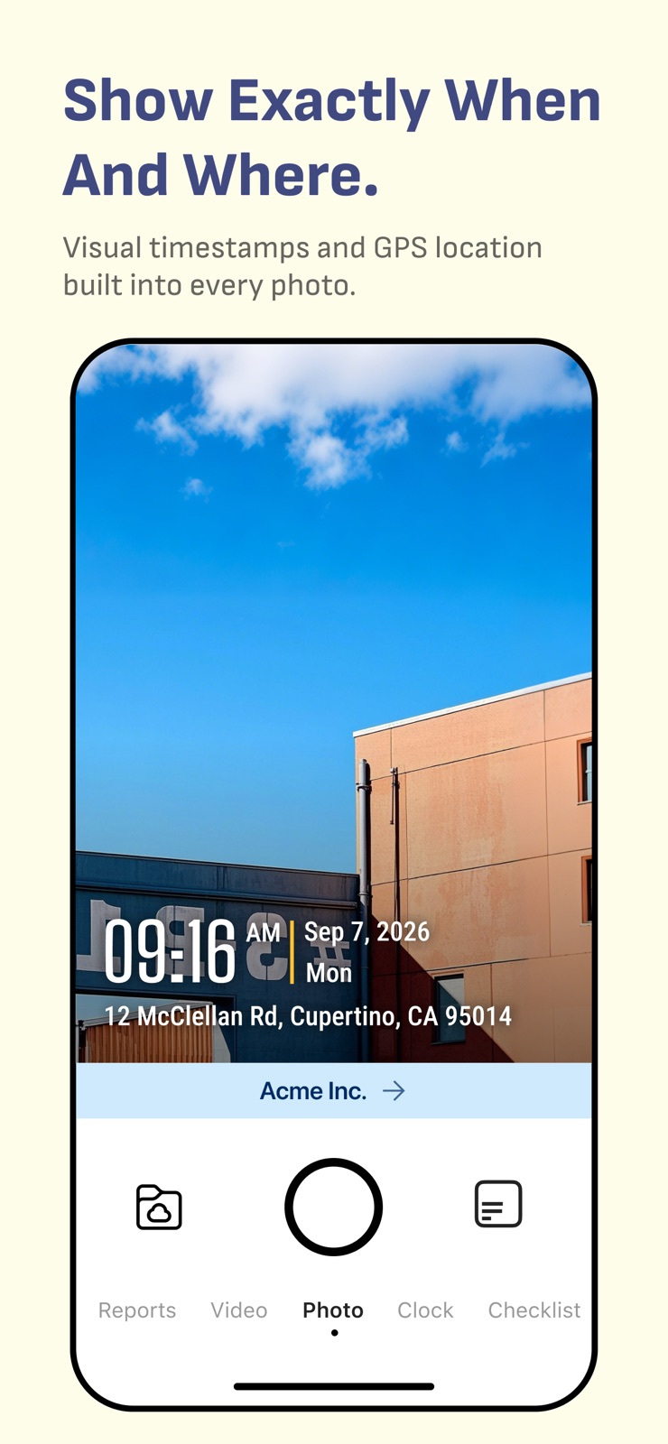 Timemark: Photo Proof for Work iphone screenshot 2