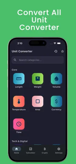 Convert All: Unit Converter iPhone Screenshot 1