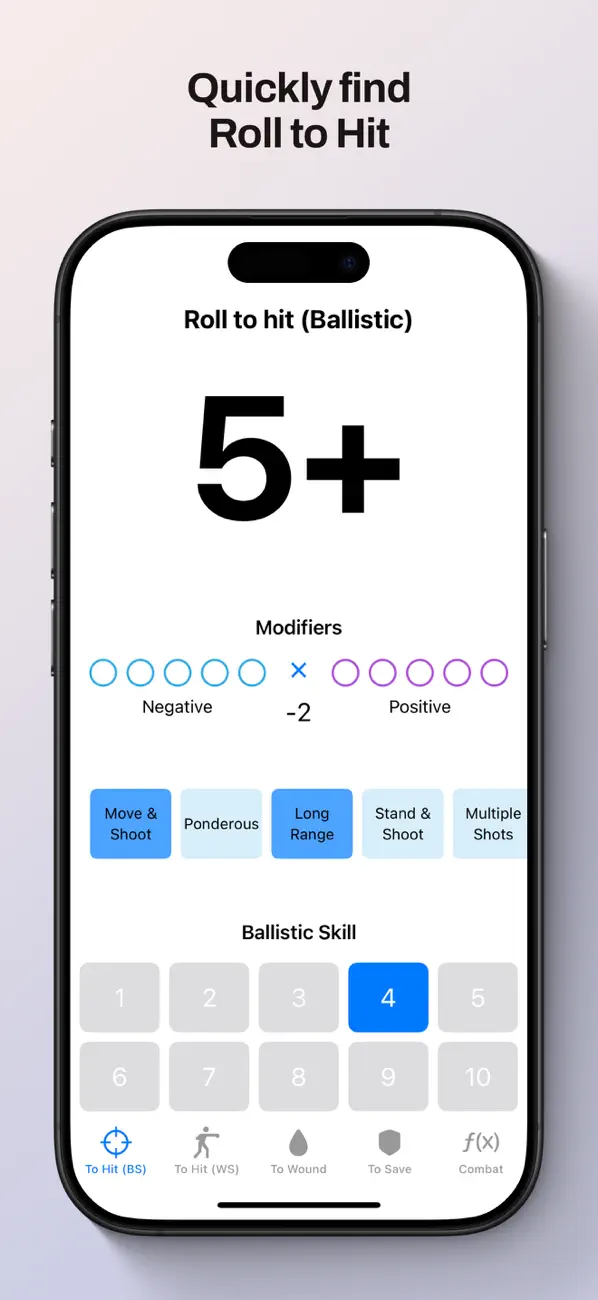 #1. Roll to Hit (iOS) Ved: Ivan Perre