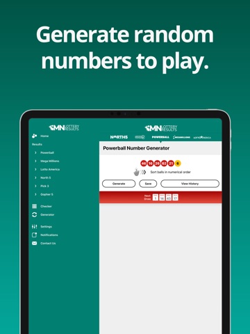 Minnesota Lottery Numbers iPad screenshot