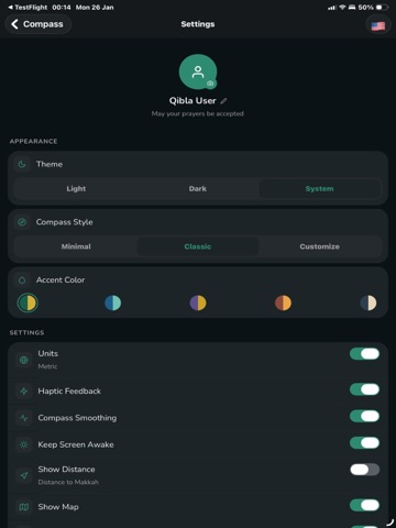 Qibla Finder One iPad screenshot