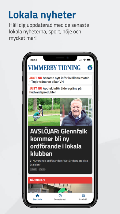 Vimmerby Tidning Screenshot