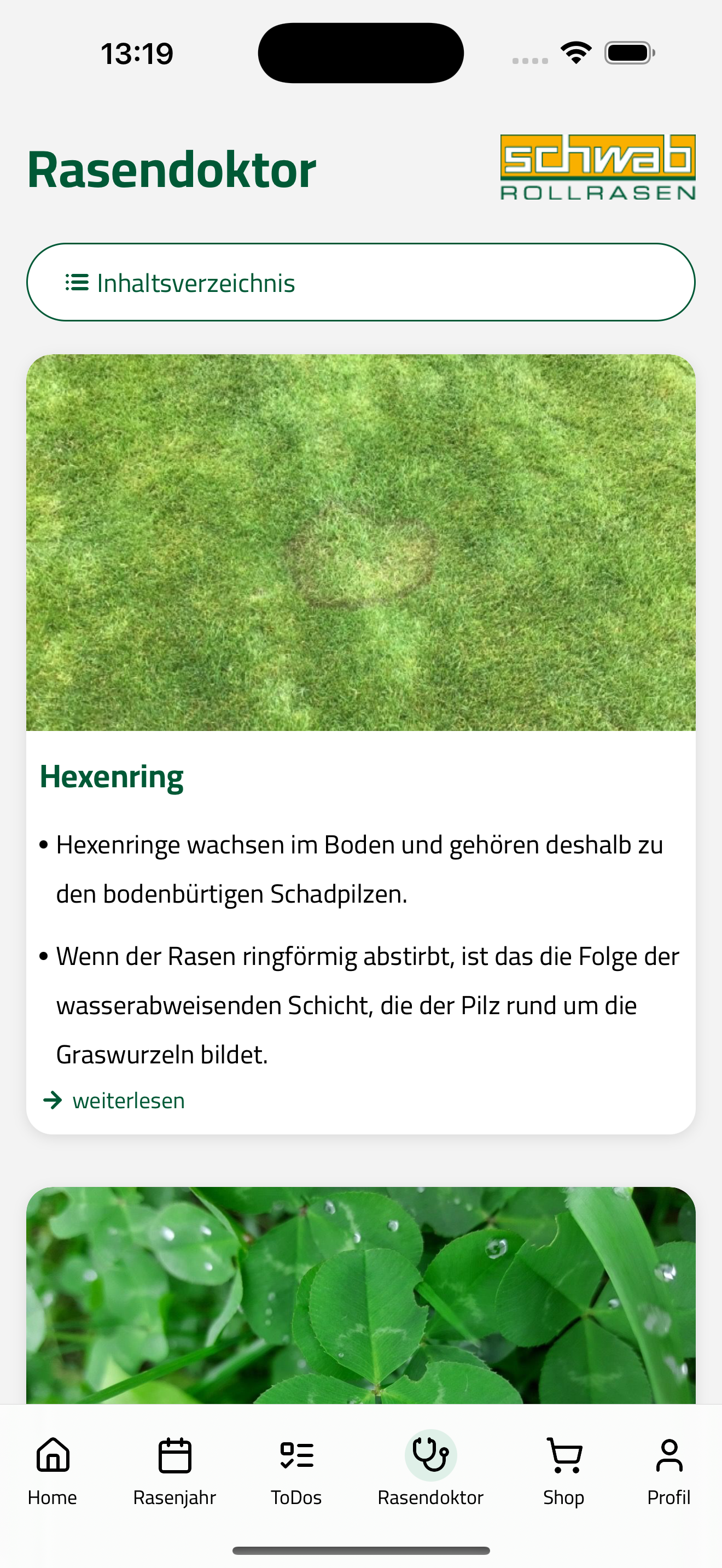 Schwab Rasenpflege App