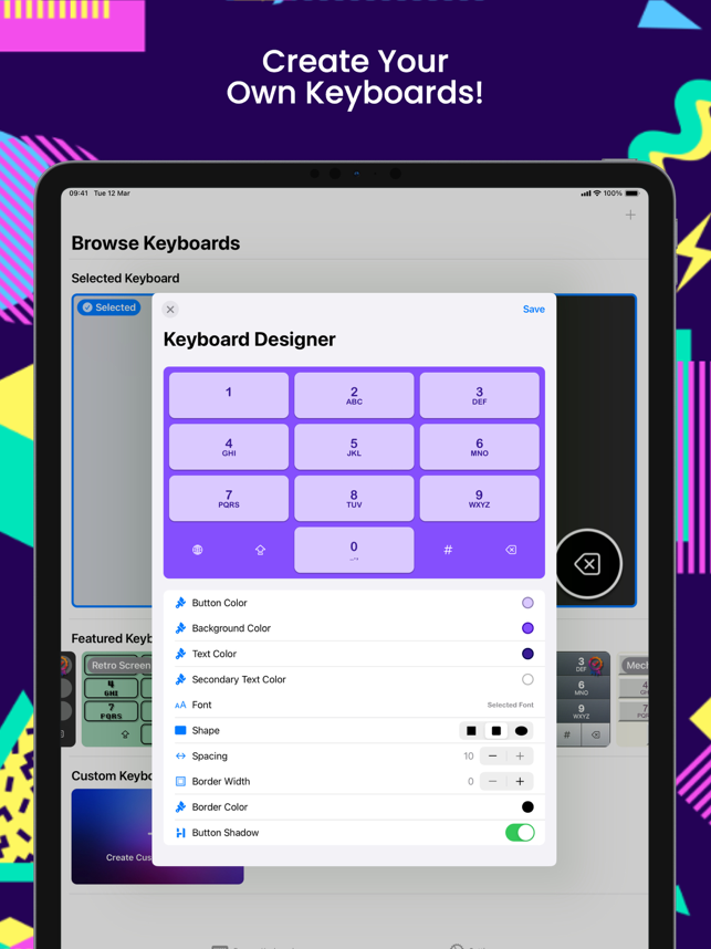 ‎Retro Txt T9 Number Keyboard Screenshot