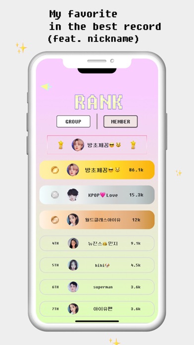 Kpop Time : game, rank, fandom Screenshot