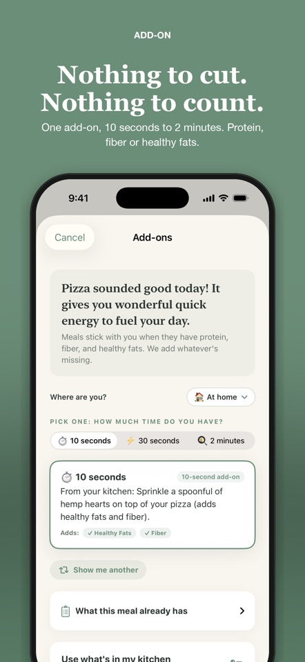 Add-On Satiety Coach screenshot 2