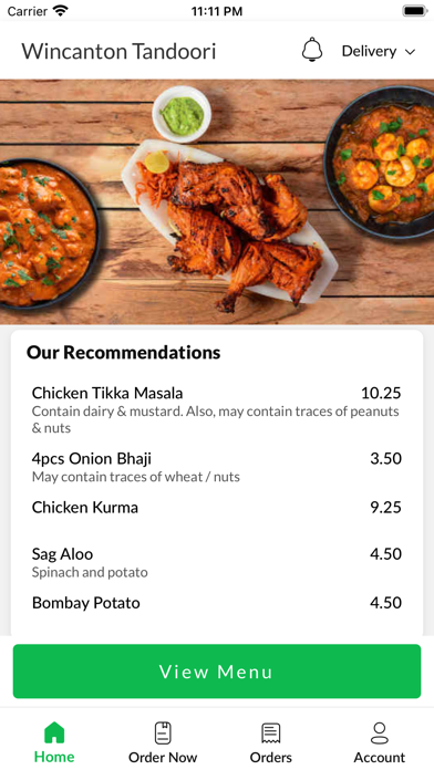 Wincanton Tandoori Screenshot
