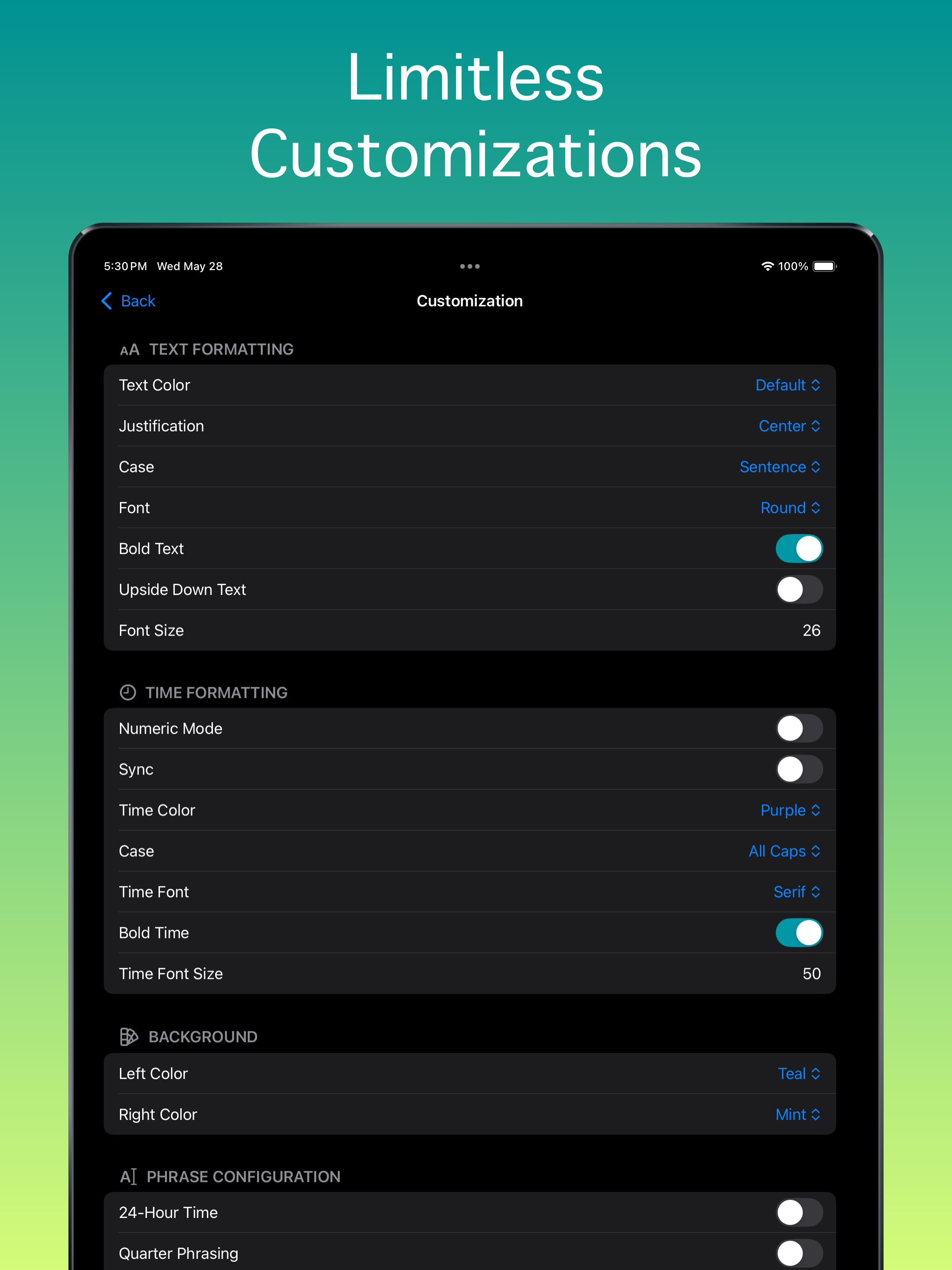Custom Word Clock - TextTime