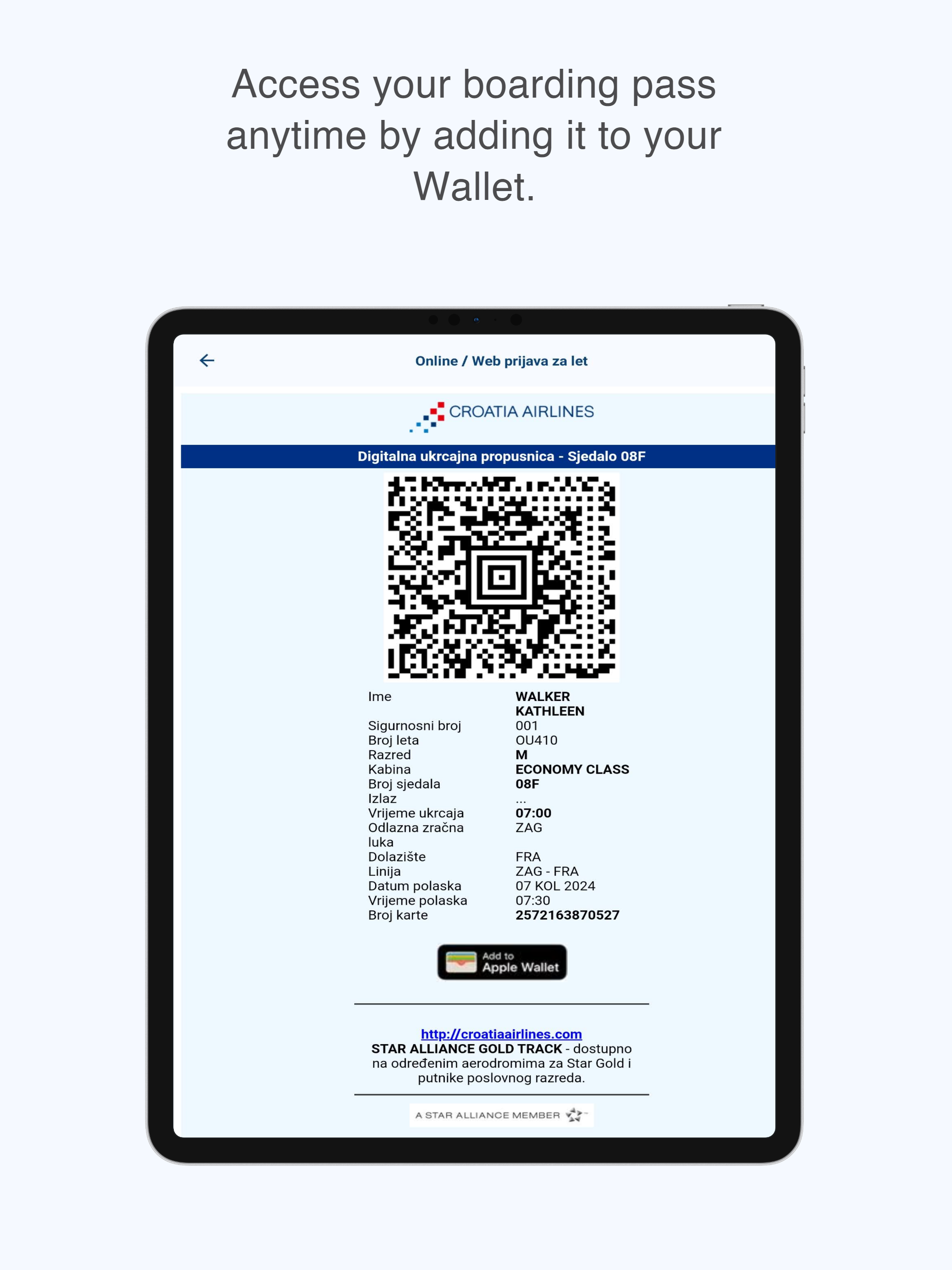 Croatia Airlines screenshot 13
