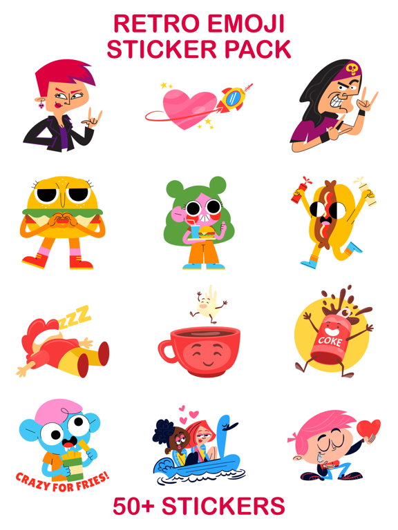 Screenshot #4 pour Retro Emoji Stickers Pack