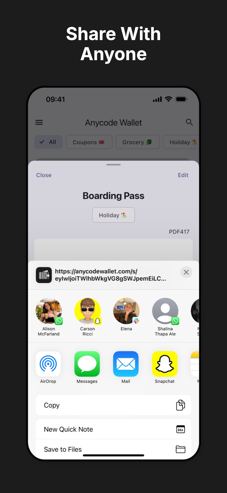 Anycode Wallet Barcode Scanner iphone screenshot 4