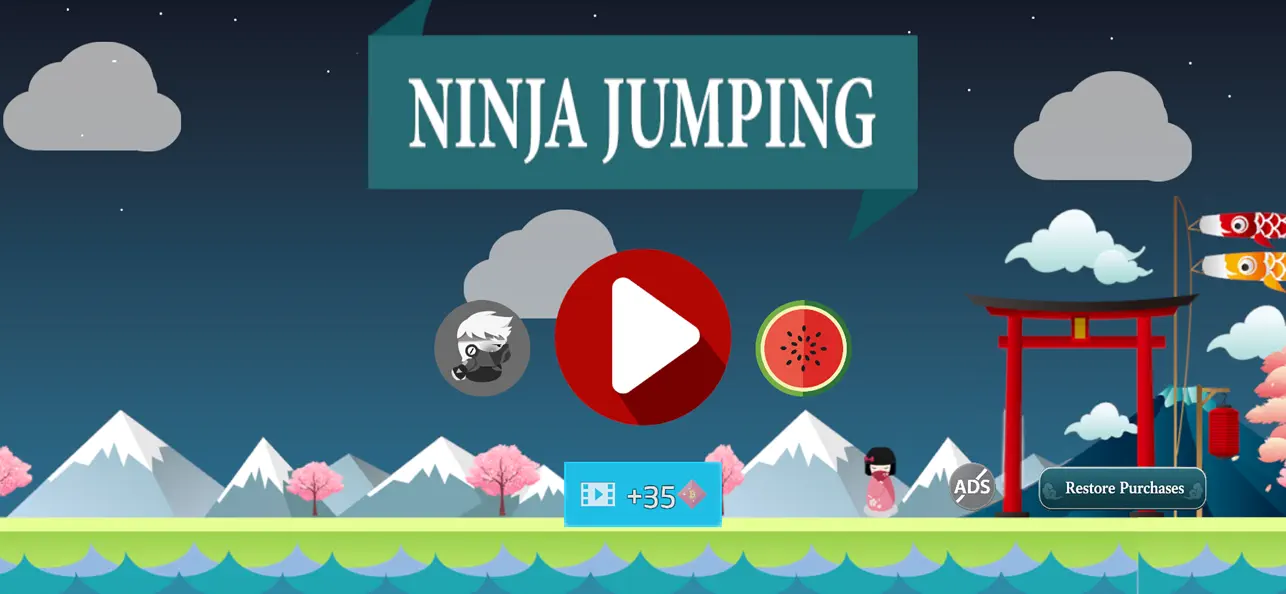 Screenshot #1 pour Ninja Jumping Go