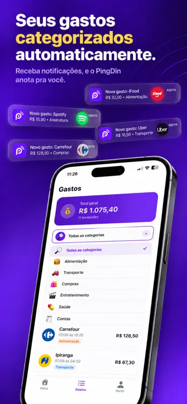 PingDin - Meus Gastos screenshot 3 of 3