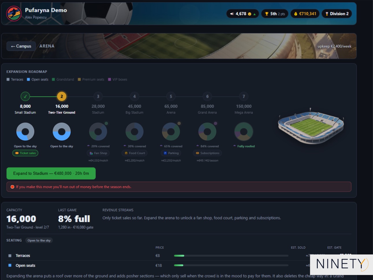 Screenshot 5 of Ninety - Football Manager