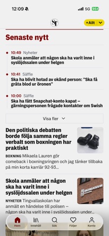 Säffle-Tidningen Nyheter screenshot