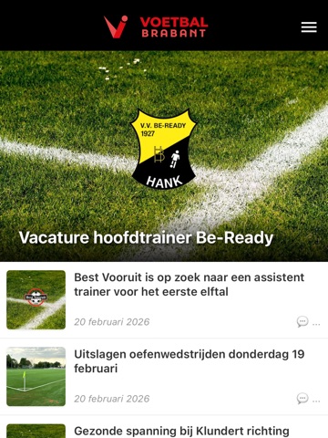 Voetbal Brabant iPad screenshot 1