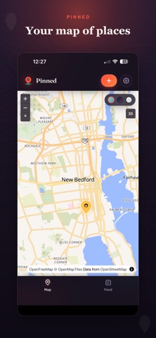 Pinned: Where I've Been iPhone screenshot