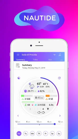 Captura de pantalla de Nautide: Mareas, Viento, Olas+ en iPhone 1