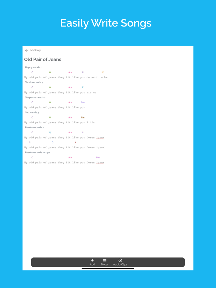 Songwriting Notebook