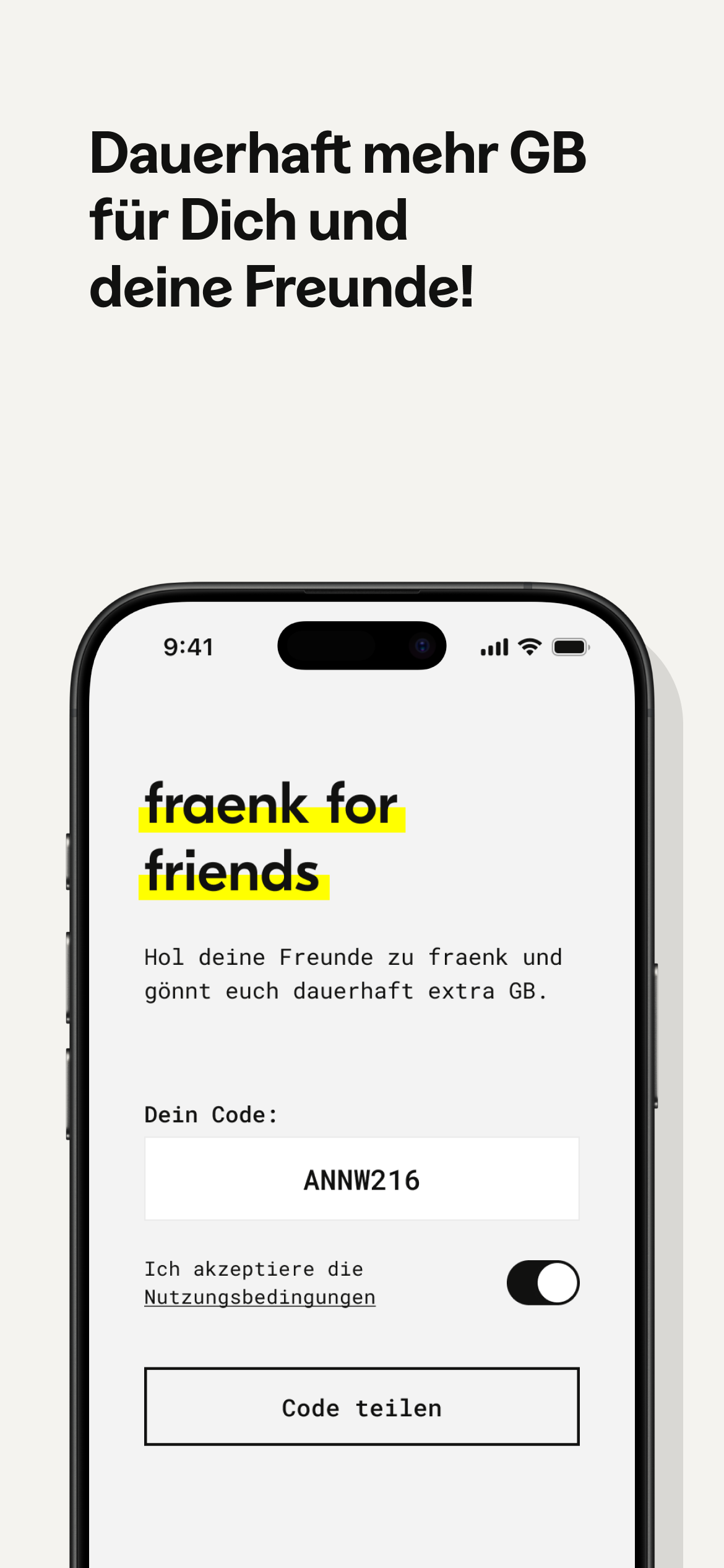 fraenk: Mobile Contract App