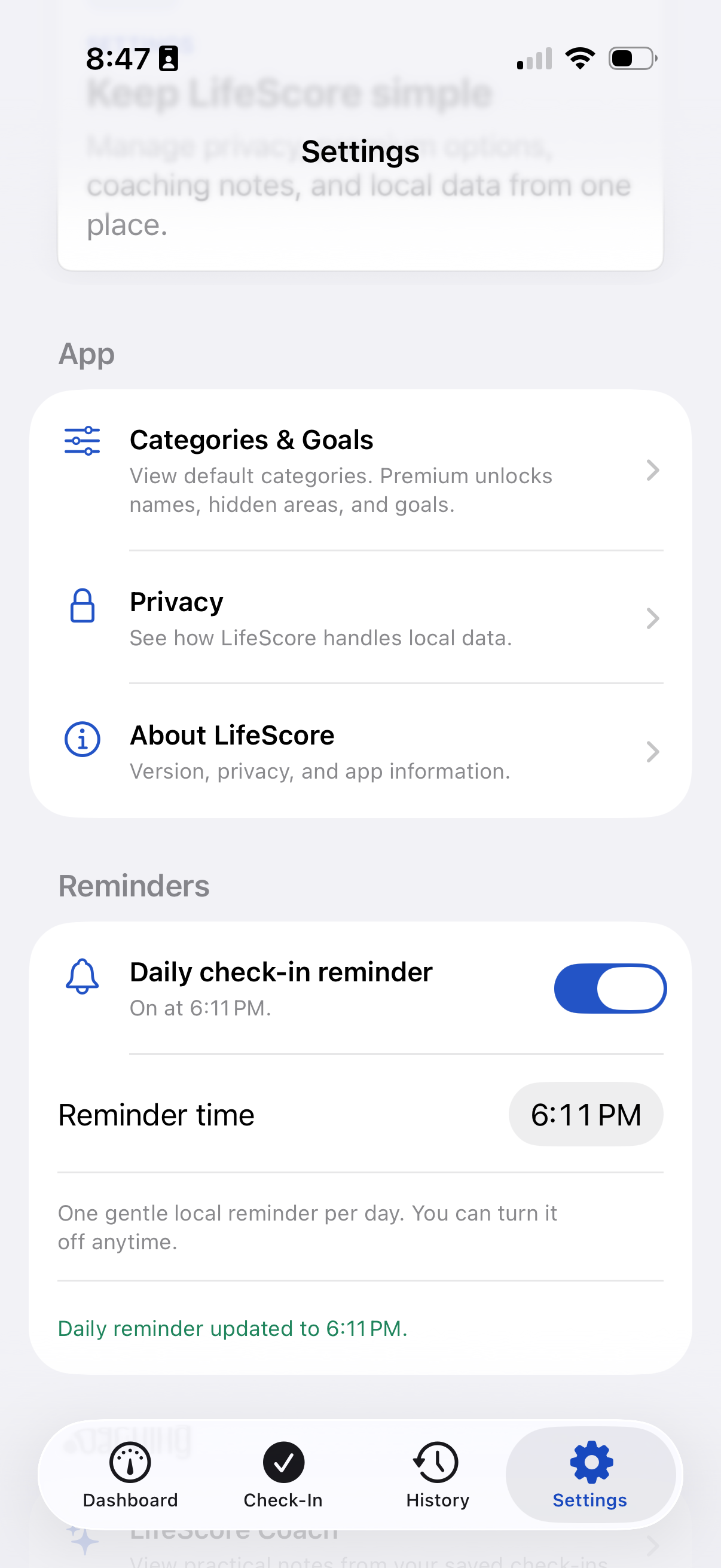 LifeScore Daily