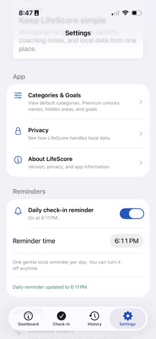 LifeScore Daily Screenshot 7 of 9