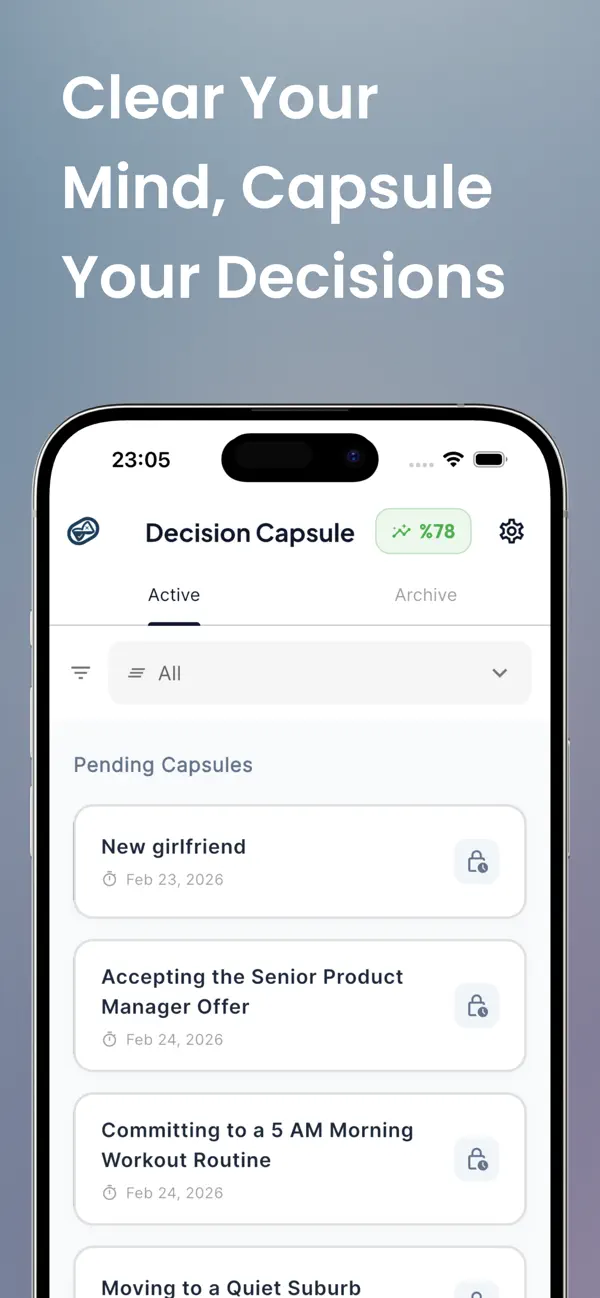 Screenshot #1 pour Decision Capsule: Self Growth