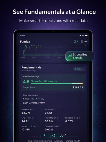 Fundex - Stock & Crypto Data iPad screenshot