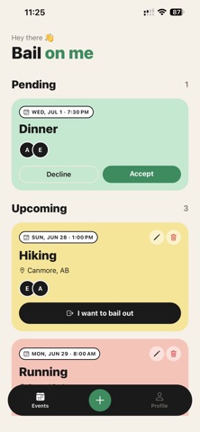 Bail on me screenshot
